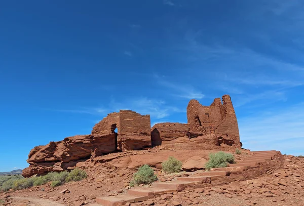 Руины Укоки Пуэбло Национальном Памятнике Вупатки Северу Флагстаффа Аризона — стоковое фото