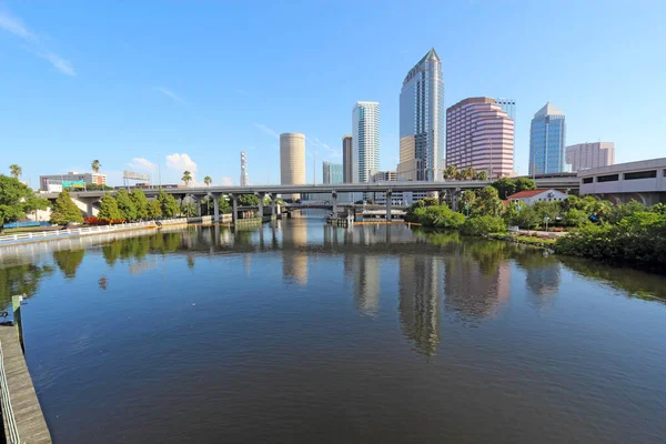 Teilweise Skyline Von Tampa Florida Mit Usf Park Und Geschäftsgebäuden — Stockfoto