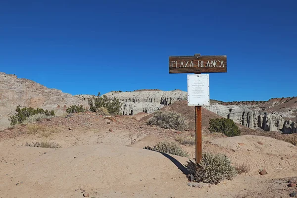 Abiquiu New Mexico Oktober 2019 Hinweisschild Eingang Den Wanderwegen Und — Stockfoto