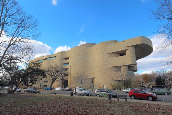 Washington December 2017 Smithsonian Institution Nationalmuseum Indianen Mall Nära Capitol Stockbild