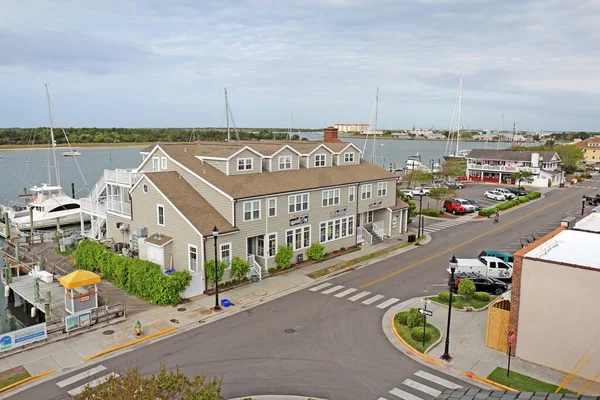 Beaufort North Carolina April 2017 Businesses Front Street Downtown Beaufort — Stockfoto