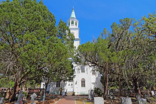 Beaufort South Carolina April 2017 Main Building Spire Part Graveyard — Stock Fotó