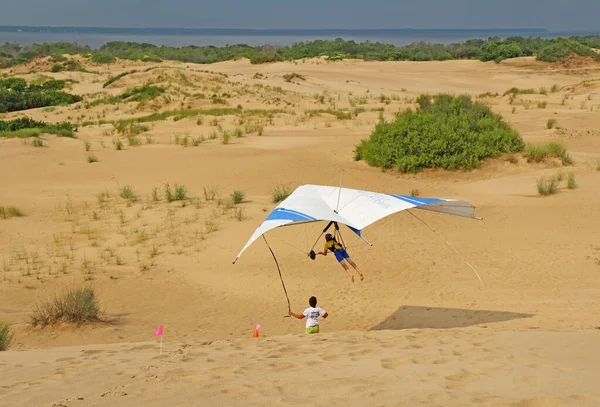 Nags Head North Carolina Juli 2013 Studerende Flyver Med Instruktør - Stock-foto