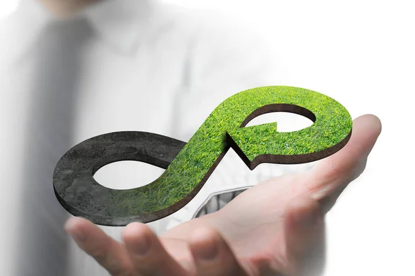 Green circular economy concept — Stock Photo, Image