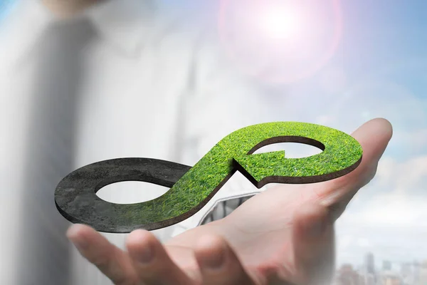 Green circular economy concept — Stock Photo, Image