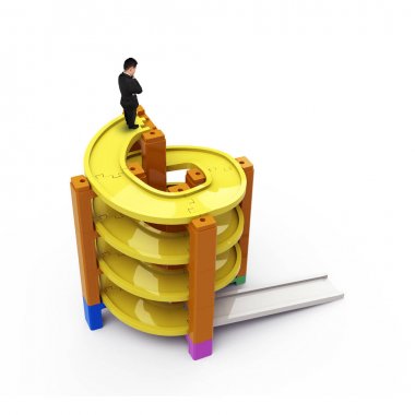 Bitmemiş sarmal parça üzerine düşünme adam