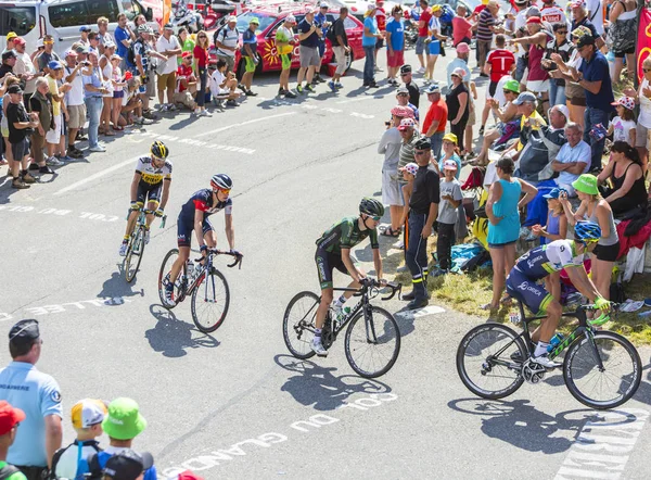 Radgruppe auf dem col du glandon - tour de france 2015 — Stockfoto
