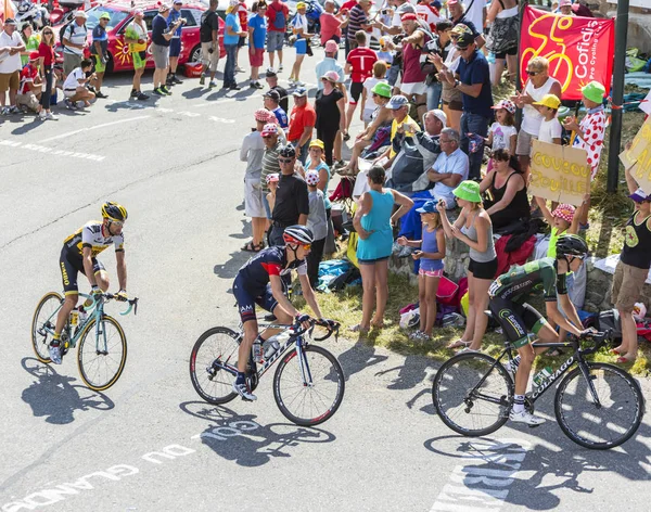 Skupina cyklistů na Col du Glandon - Tour de France 2015 — Stock fotografie