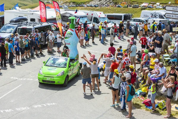 Teisseire pojazdu w Alpy - Tour de France 2015 — Zdjęcie stockowe