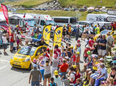 BIC Vehicle in Alps - Tour de France 2015 clipart