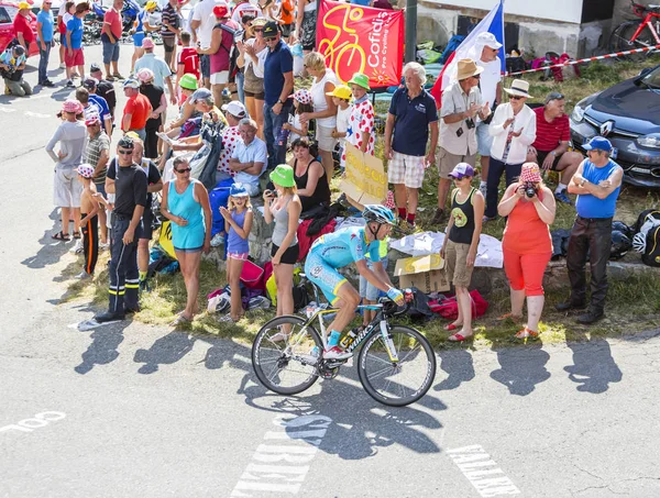 Rowerzysta Lieuwe Westra na Col du Glandon - Tour de France 2015 — Zdjęcie stockowe