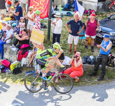 Bisikletçi Ramunas Navardauskas üzerinde Col du Glandon - tur de Fra