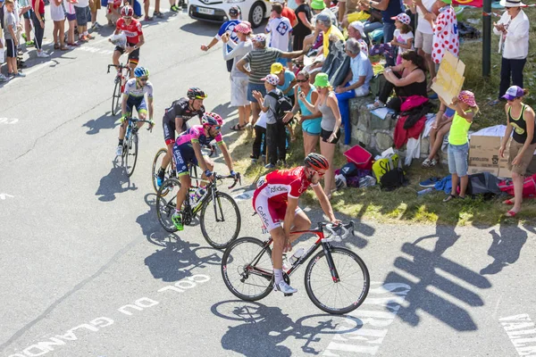 Ομάδα των ποδηλατών στην Col du Glandon - Tour de France 2015 — Φωτογραφία Αρχείου