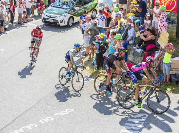 Skupina cyklistů na Col du Glandon - Tour de France 2015 — Stock fotografie