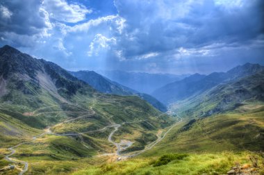 Road in Pyrenees Mountains clipart
