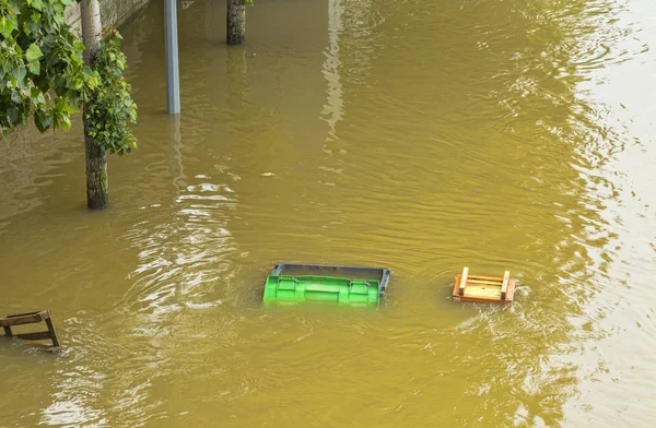 Rio Sena Inundações em Paris — Fotografia de Stock