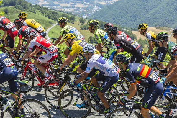A Luta Dentro do Pelotão - Tour de France 2015 — Fotografia de Stock