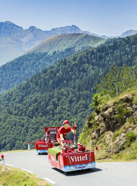 Vittel Caravan w Pirenejach - Tour de France 2015 — Zdjęcie stockowe