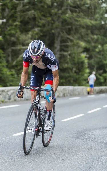Jerome Pineau on Col du Tourmalet -ツール・ド・フランス2014 — ストック写真
