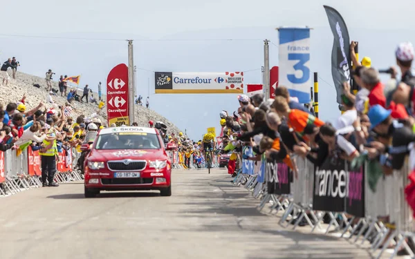 Camiseta amarilla en Mont Ventoux - Tour de France 2013 — Foto de Stock