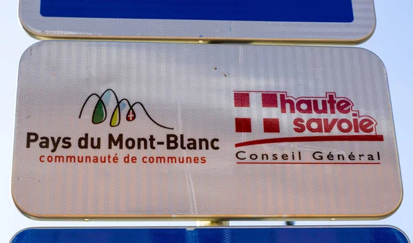 Pays du Mont-Blanc Indicador — Fotografia de Stock
