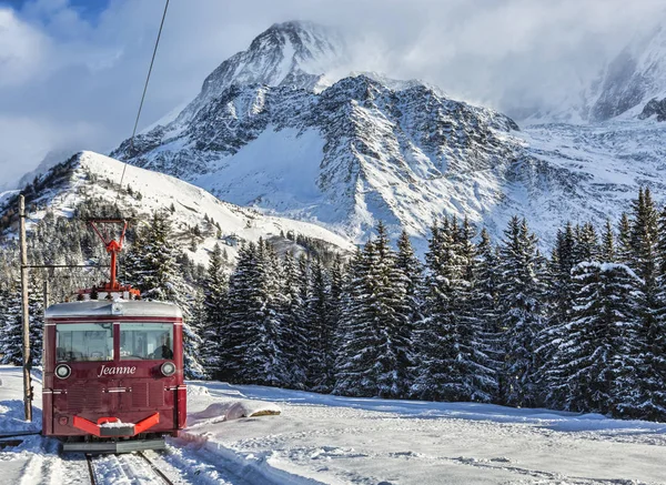 Tramway du Mont Blanc – stockfoto