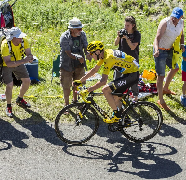 Cristopher Froome en Jersey Amarilla - Tour de France 2016 — Foto de Stock