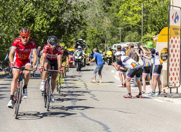 Велосипедист Томас De Gendt на Ванту Мон - Тур де Франс 201 — стокове фото