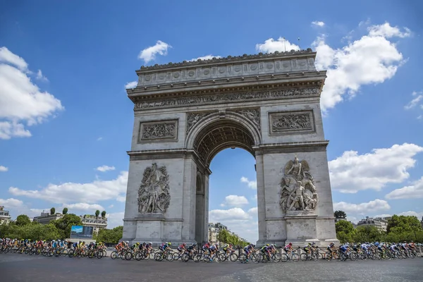 A női Peloton, Párizs - La fogás mellett a Le Tour de France 2 — Stock Fotó