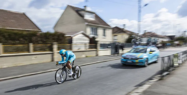 The Cyclist Daniil Fominykh- Paris-Nice 2016 — Stock Photo, Image