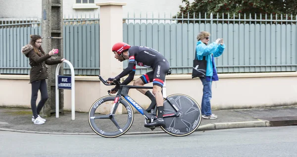 Cyklista Laurens deset Dam - Paříž-Nice 2016 — Stock fotografie