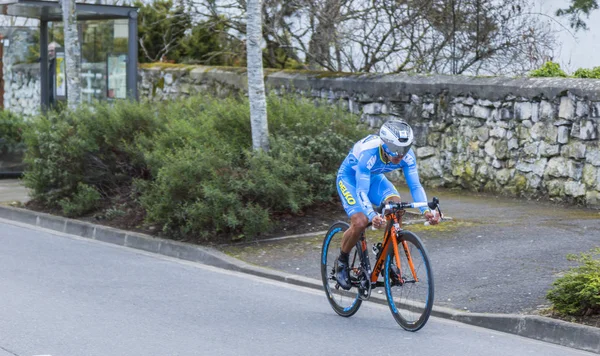 El ciclista Leonardo Fabio Duque - París-Niza 2016 — Foto de Stock