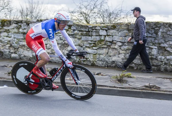 De fietser Jerome Coppel - Parijs-Nice 2016 — Stockfoto