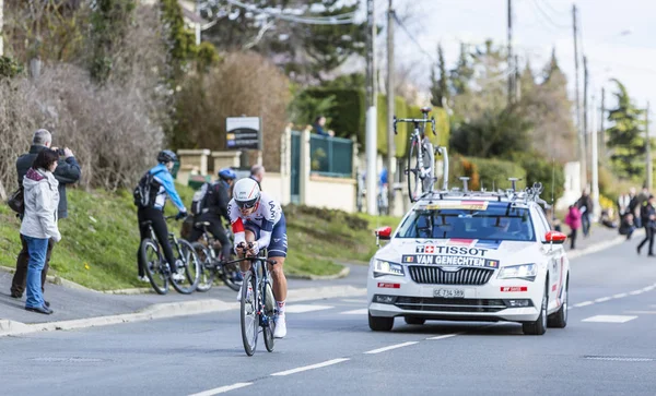 El ciclista Jonas van Genechten - París-Niza 2016 — Foto de Stock