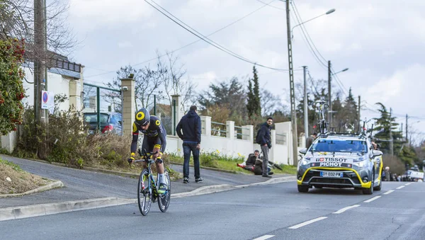 Syklisten Alexandre Pichot - Paris-Nice 2016 – stockfoto