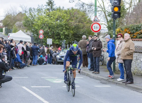 The Cyclist Jose Herrada Lopez - Paris-Nice 2016 — Stock Photo, Image