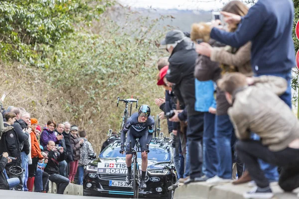 Der Radler ian boswell - paris-nice 2016 — Stockfoto