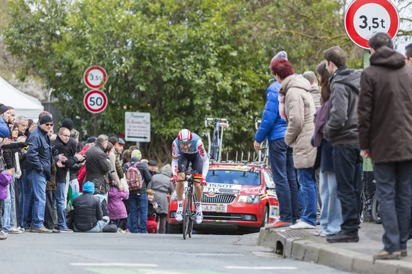 The Cyclist Lars Ytting Bak - Paris-Nice 2016 — Stock Photo, Image