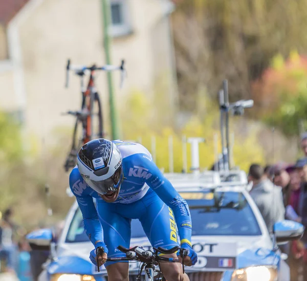 The Cyclist Thierry Hupond - Paris-Nice 2016 — Stock Photo, Image