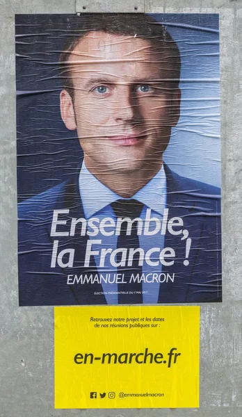 Французька передвиборний плакат - другий раунд — стокове фото