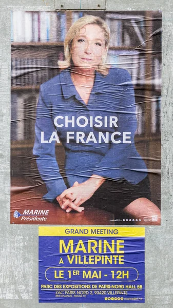 Francouzská volební plakát - druhé kolo — Stock fotografie
