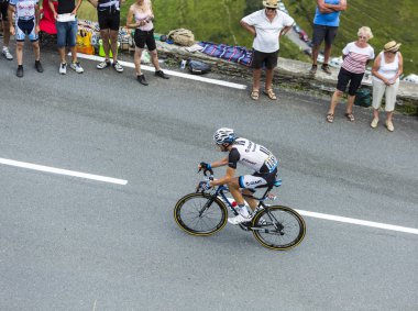 Bisikletçi Albert Timmer Col de Peyresourde - Fransa Bisiklet Turu üzerinde