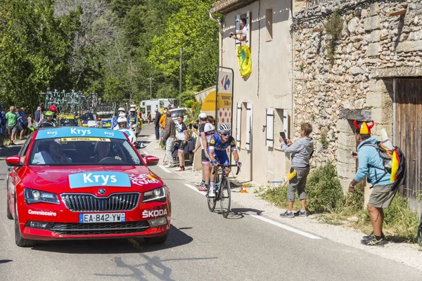 The Cyclist Iljo Keisse on Mont Ventoux - Tour de France 2016 — Stock Photo, Image