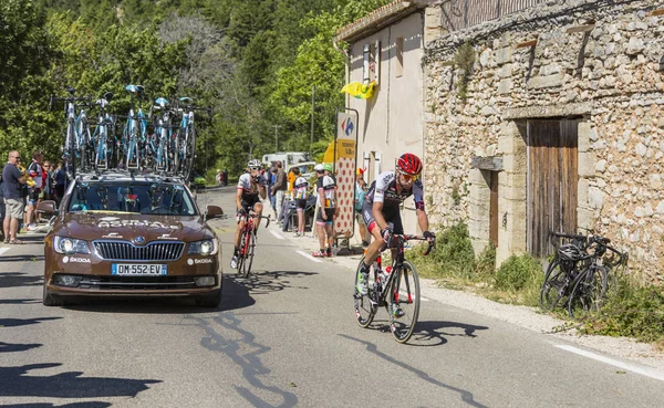 Bisikletçi Bartosz Huzarskion Mont Ventoux - Fransa Bisiklet Turu 201 — Stok fotoğraf