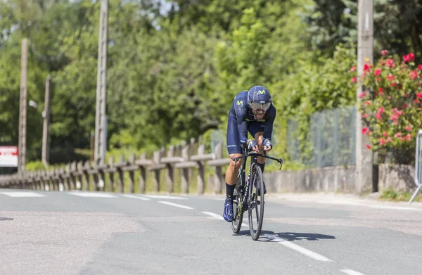 Der radler alejandro valverde - criterium du dauphine 2017 — Stockfoto