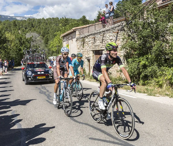 Group of Cyclists on Mont Ventoux - Tour de France 2016 – stockfoto