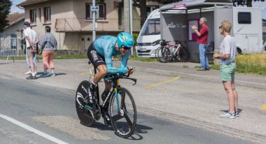 Bisikletçi Jakob Fuglsang - kriter du Dauphine 2017