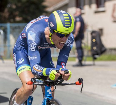 Bisikletçi Thomas Degand - kriter du Dauphine 2017