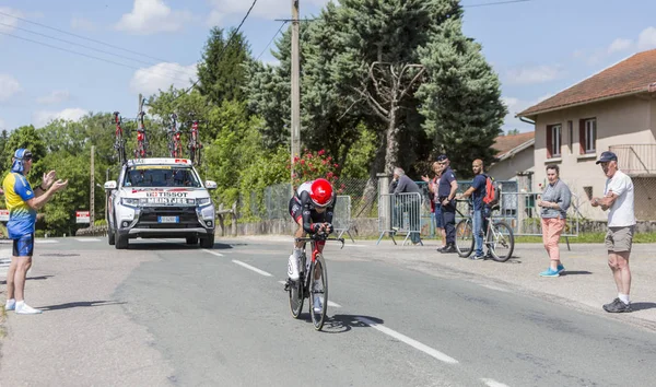 Den cyklist Louis Meintjes - Criterium du Dauphine 2017 — Stockfoto