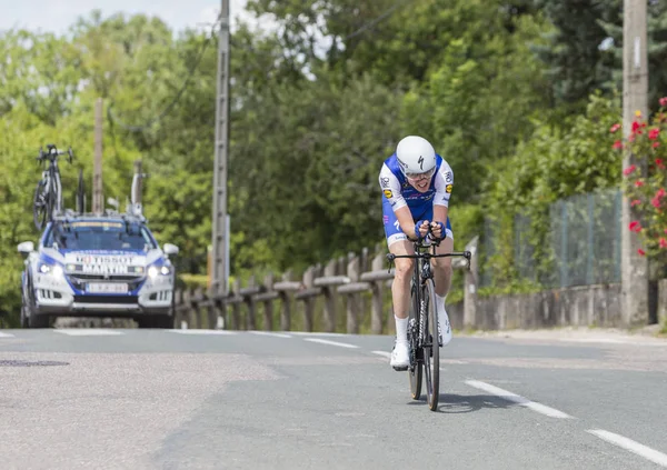 சைக்கிள் ஓட்டுநர் டான் மார்ட்டின் - criterium du Dauphine 2017 — ஸ்டாக் புகைப்படம்